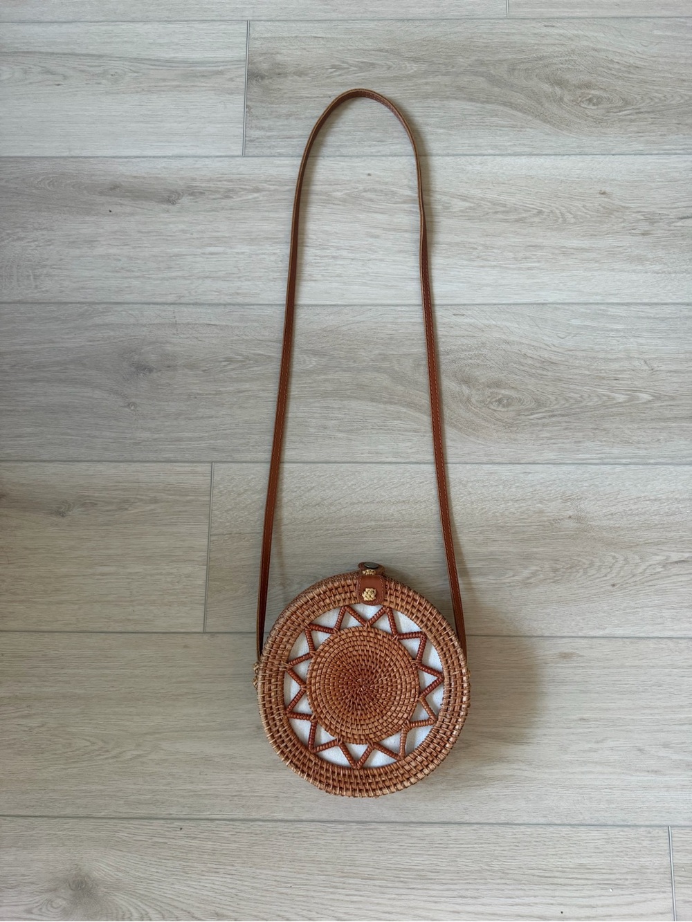 Vintage Round Rattan Boho Purse